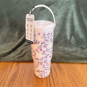 Hydrapeak Artesian Collection Pastel Pink with Flowers & Swans 32oz Tumbler